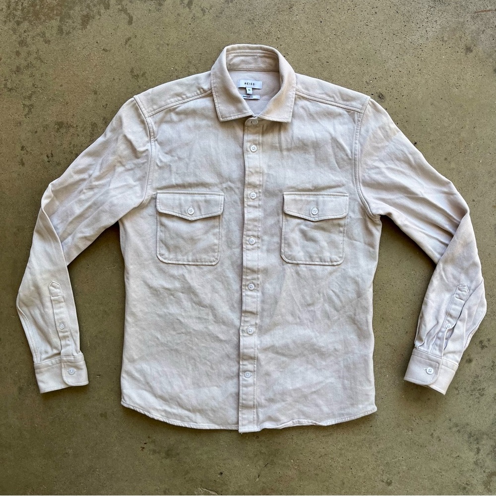 Reiss Arlo Cotton Button-up Overshirt Medium